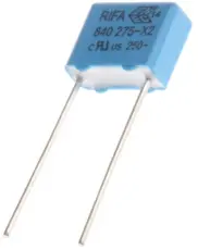 X2-kondensator 10nF 275VAC 10mm @ electrokit
