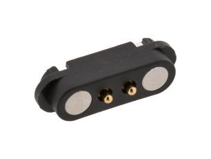 2-pol hane magnetisk pogo-pin-kontakt fj&auml;drande @ electrokit