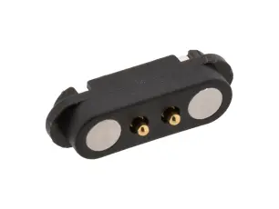2-pol hane magnetisk pogo-pin-kontakt fj&auml;drande @ electrokit