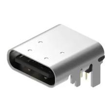 USB-C hona 16-pin PCB vinklad @ electrokit