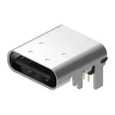 USB-C hona 16-pin PCB vinklad @ electrokit