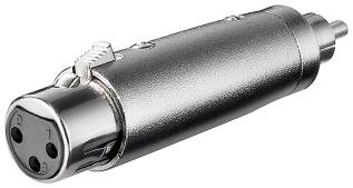 Adapter 3-pol XLR hona till RCA hane @ electrokit