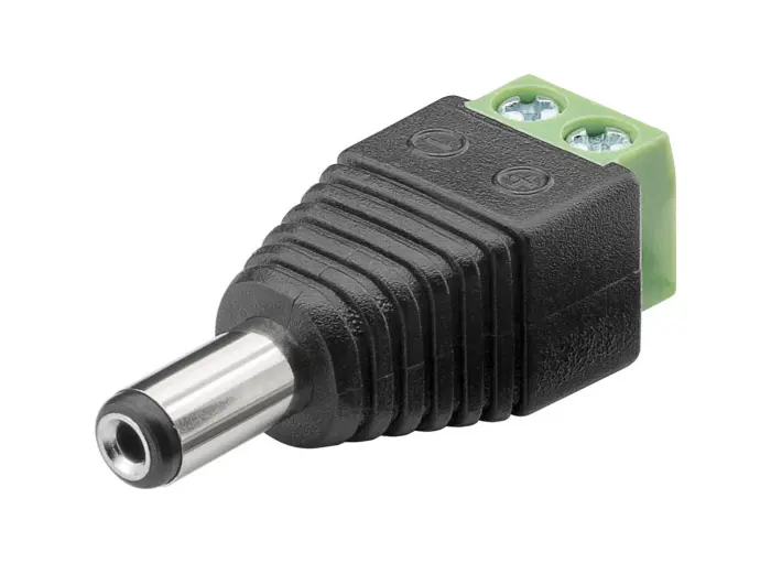 DC plug 2.1x5.5x9.5 to terminal block @ electrokit (1 of 2)