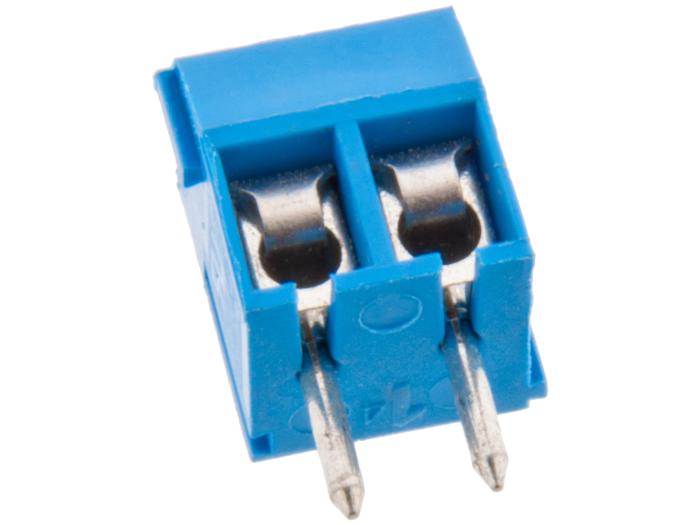 Screw terminal 3.5mm 2-pole blue 300VAC 15A @ electrokit (2 of 3)