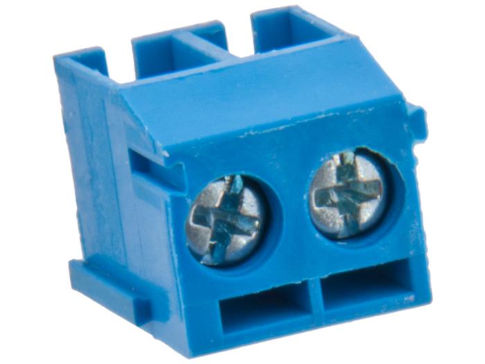 Screw terminal 3.5mm 2-pole blue 300VAC 15A @ electrokit (3 of 3)