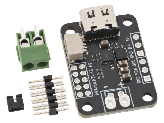 Strömförsörjningskort PD-Trigger USB-C 5-20V @ electrokit (1 av 4)