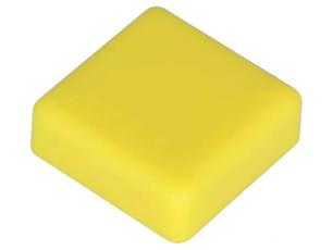 Topp för tryckknapp 12x12mm - gul @ electrokit