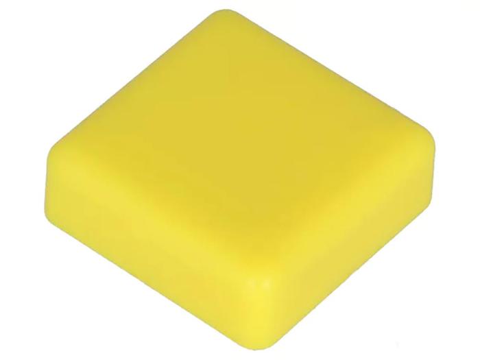 Topp för tryckknapp 12x12mm - gul @ electrokit (1 av 1)