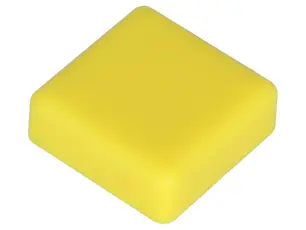 Topp för tryckknapp 12x12mm - gul @ electrokit