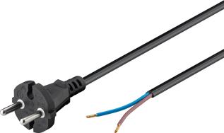 Nätsladd för dammsugare 10m svart @ electrokit