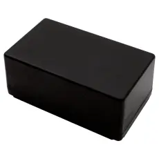 Apparatlåda 120x70x50mm svart @ electrokit