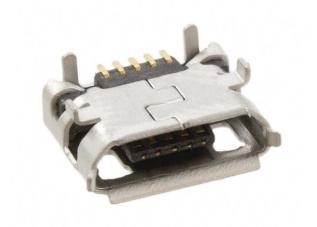 USB micro-B kontakt SMD PCB @ electrokit