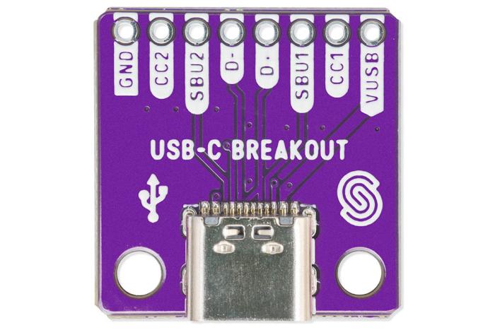 Anslutningskort USB-C hona 8-pin 3A @ electrokit (2 av 4)