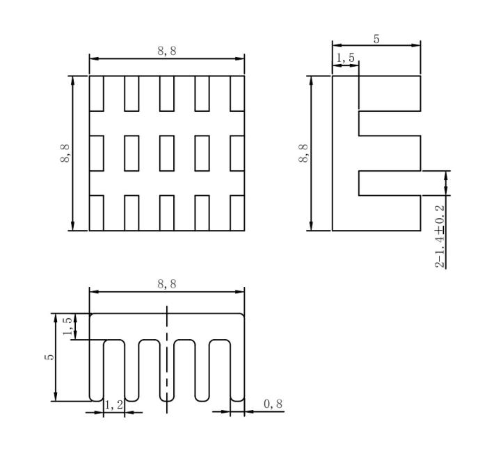 Heatsink 8.8x5x8.8mm adhesive @ electrokit (3 of 3)