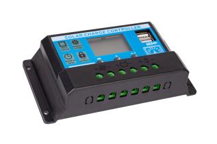 Solar panel regulator LCD 10A @ electrokit