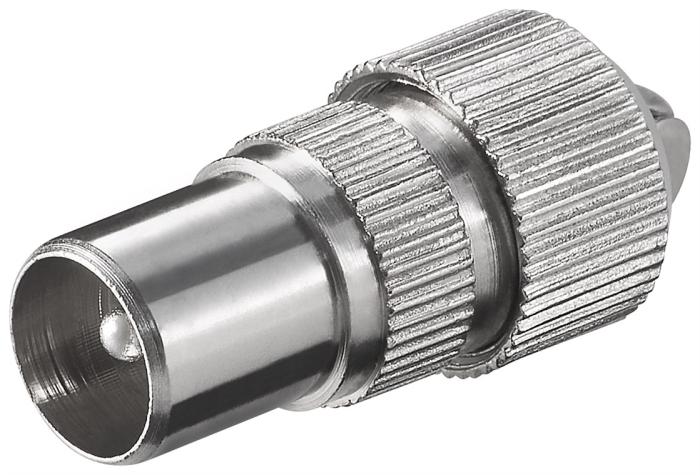 Antennkontakt IEC hane rak @ electrokit (1 av 1)