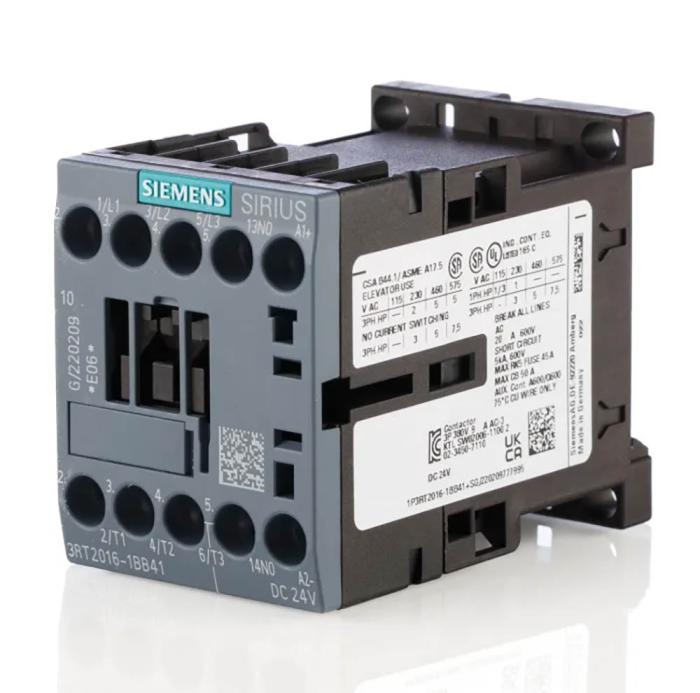 Kontaktor 24VDC 3-pol NO + hjälpkontakt NO 400VAC/9A @ electrokit (3 av 3)