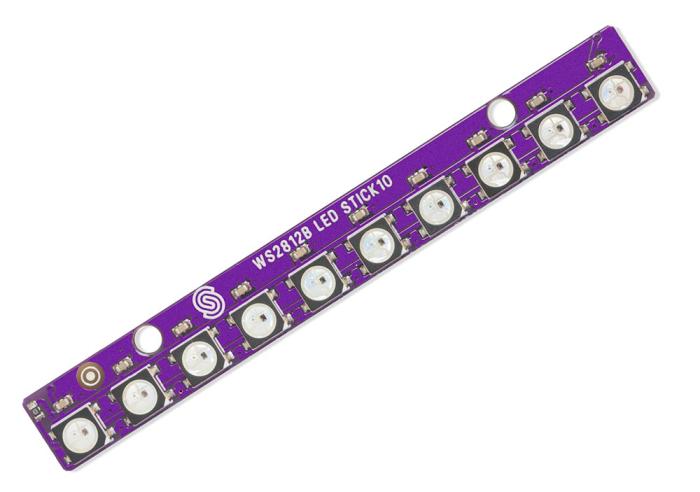 Smart RGB LED stick 10 RGB LEDs 80mm WS2812B @ electrokit (2 av 3)