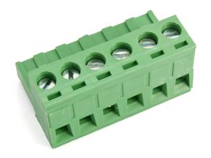 Jackbar skruvplint hona 5.08mm 6-pol 300V 10A @ electrokit