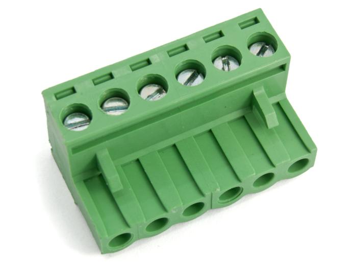 Jackbar skruvplint hona 5.08mm 6-pol 300V 10A @ electrokit (2 av 2)