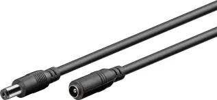 DC förlängningskabel 2.1/5.5mm hane/hona 3m @ electrokit