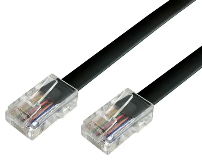 RJ45 modular signal and network cable 2m black @ electrokit (1 of 1)