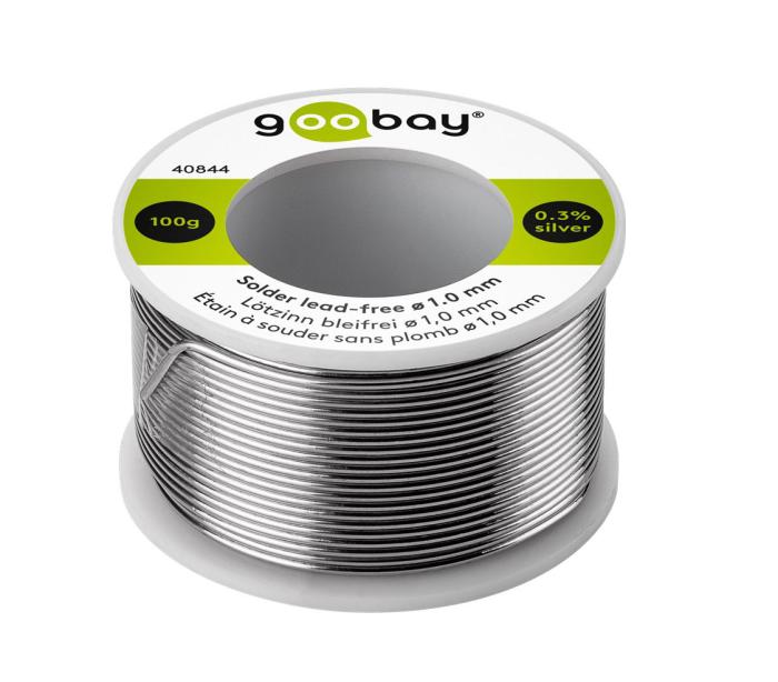 Lödtenn Sn/Cu/Ag 1.0mm 100g blyfritt @ electrokit (1 av 1)