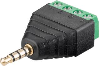 3.5mm male 4-pin terminal block @ electrokit