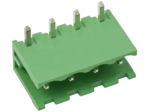 PCB stiftlist hane vinklad 5.08mm 4-pin 300V 10A @ electrokit