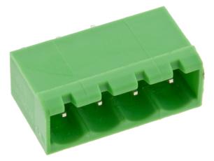 PCB male pin header vertical 5.08mm 4-pin 300V 10A @ electrokit