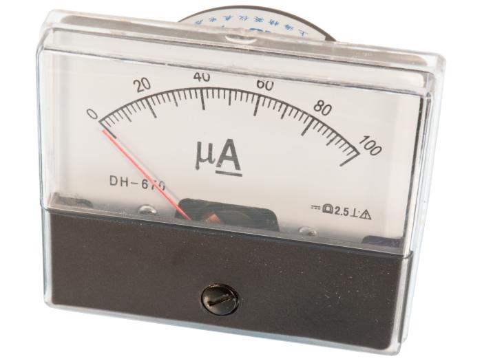 Panelinstrument 100uA 70x60mm (restparti) @ electrokit (1 av 2)