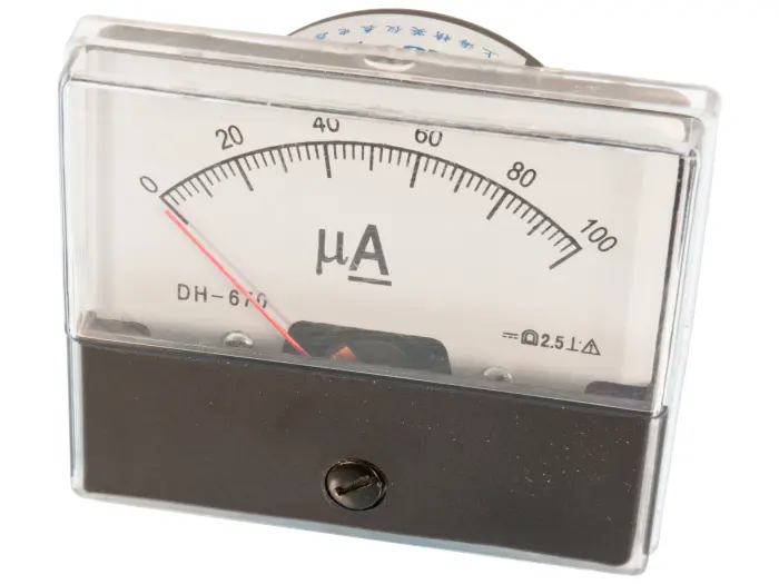 Panelinstrument 100uA 70x60mm (restparti) @ electrokit (1 av 2)