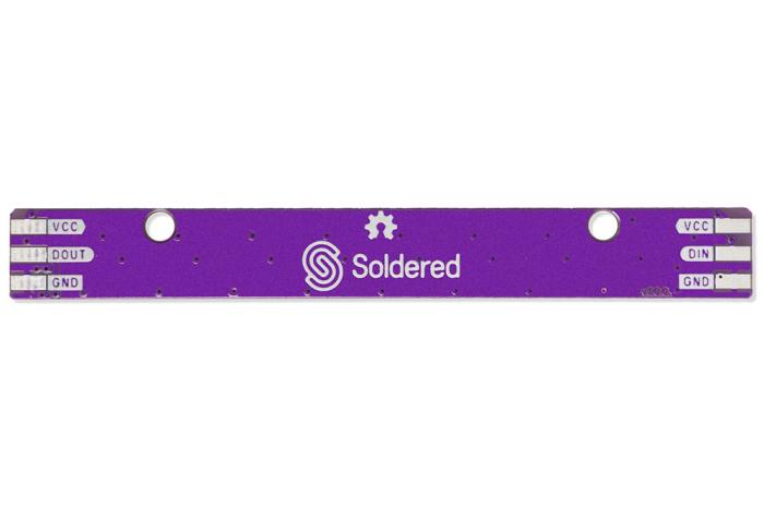 Smart RGB LED stick 10 RGB LEDs 80mm WS2812B @ electrokit (3 av 3)