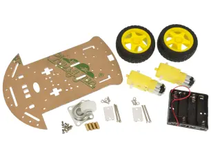 Robot base with 3 wheels and 2 motors @ electrokit