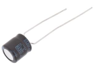 Elektrolytkondensator 22uF 50V 105C &oslash;6.3x7mm 1000h @ electrokit