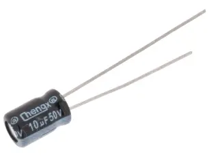 Electrolytic capacitor 10uF 50V 105C &oslash;5x7mm @ electrokit