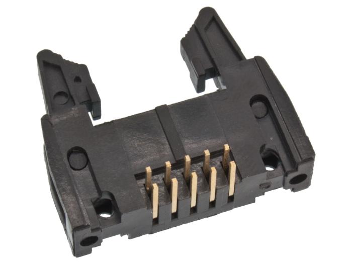 IDC hane PCB 10-pol med utkastare vinklad 2.54mm @ electrokit (2 av 2)