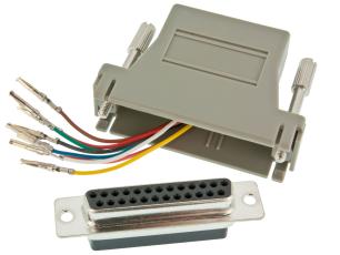 Adapter D-SUB 25-pol hona - RJ45 @ electrokit