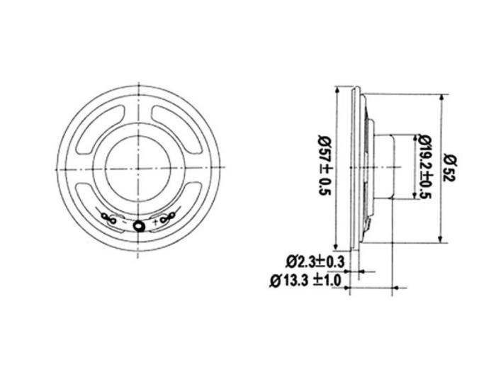 Högtalare 8ohm ø57mm 1W @ electrokit (2 av 2)