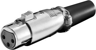 XLR 3P female nickel @ electrokit