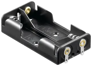 Battery holder 2x AA solder tag @ electrokit