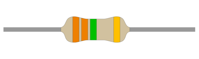Resistor carbon film 0.25W 3.3Mohm (3M3) @ electrokit (1 of 1)