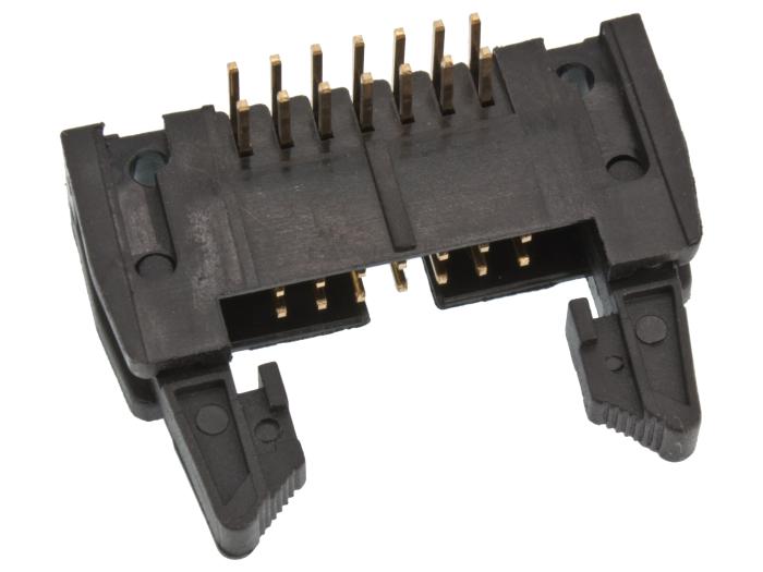 IDC hane PCB 14-pol med utkastare vinklad 2.54mm @ electrokit (1 av 2)