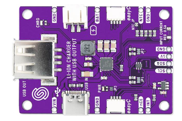 USB-C charger module Li-Ion/LiPo 3A with 5V USB out - Qwiic @ electrokit (2 of 4)