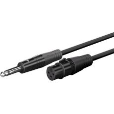 Balanserad kabel XLR hona till 6.3mm TRS hane 3m @ electrokit