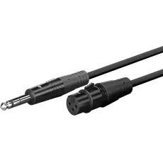 Balanserad kabel XLR hona till 6.3mm TRS hane 10m @ electrokit