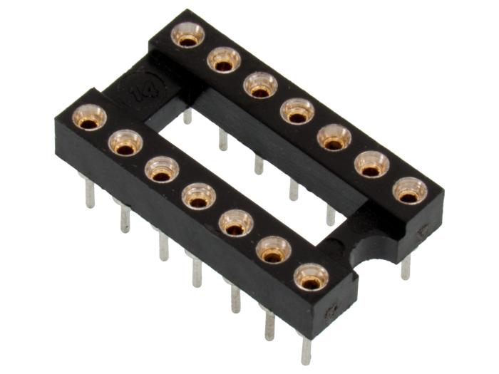 DIL-hållare svarvad 14-pin @ electrokit (1 av 2)