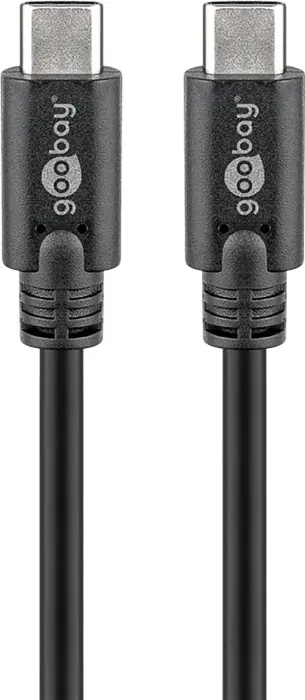 USB-C kabel USB 3.2 Gen1 60W 0.5m svart @ electrokit (1 av 2)