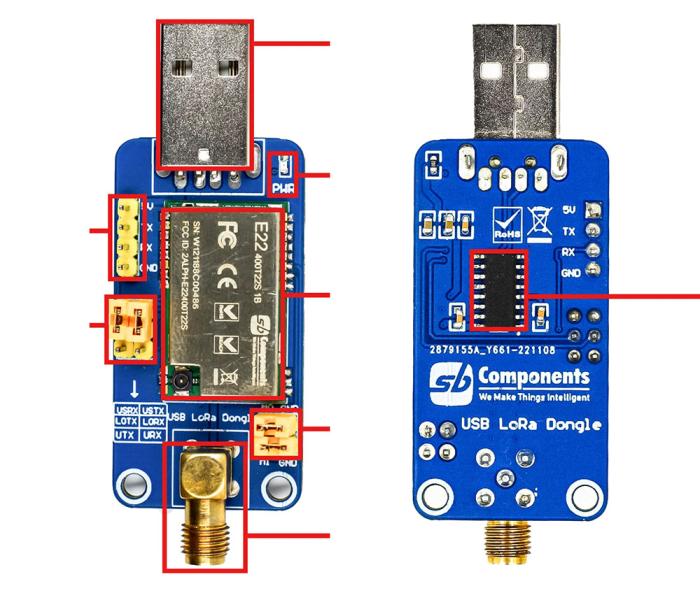 USB till LoRa dongle 433MHz @ electrokit (2 av 2)