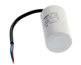 Motor capacitor 4uF 450VAC cable @ electrokit